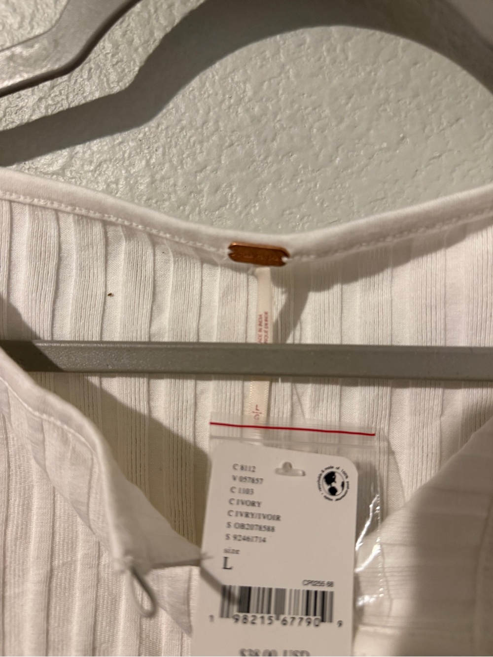 Free People Ribbed Sleeveless Button-Front Tank - White - Picture 3 of 5